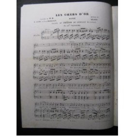 COUDER Les Coeurs d'Or Chant Piano 1850