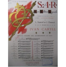 CARYLL Ivan S.A.R. No 7 Chant Piano 1909