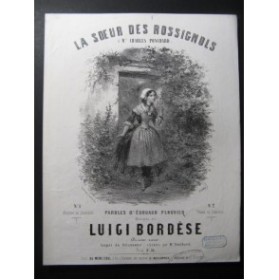 BORDÈSE Luigi La Soeur des Rossignols Chant Piano ca1850