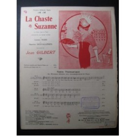 GILBERT Jean La Chaste Suzanne No 2 Piano Chant 1913