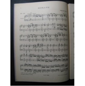 BEETHOVEN Sonate No 16 op. 31 No 1 Piano 1930