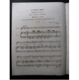 THYS A. L'Oiseau Bleu Chant Piano ca1830﻿