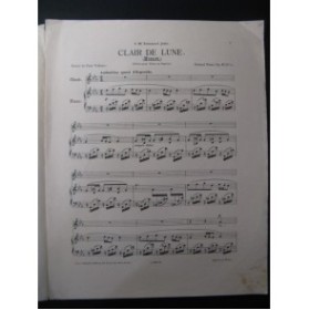 FAURÉ Gabriel Clair de Lune Chant Piano