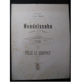 MENDELSSOHN Canzonetta Piano 1876