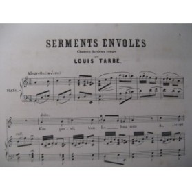 TARBÉ Louis Serments envolés Chant Piano XIXe