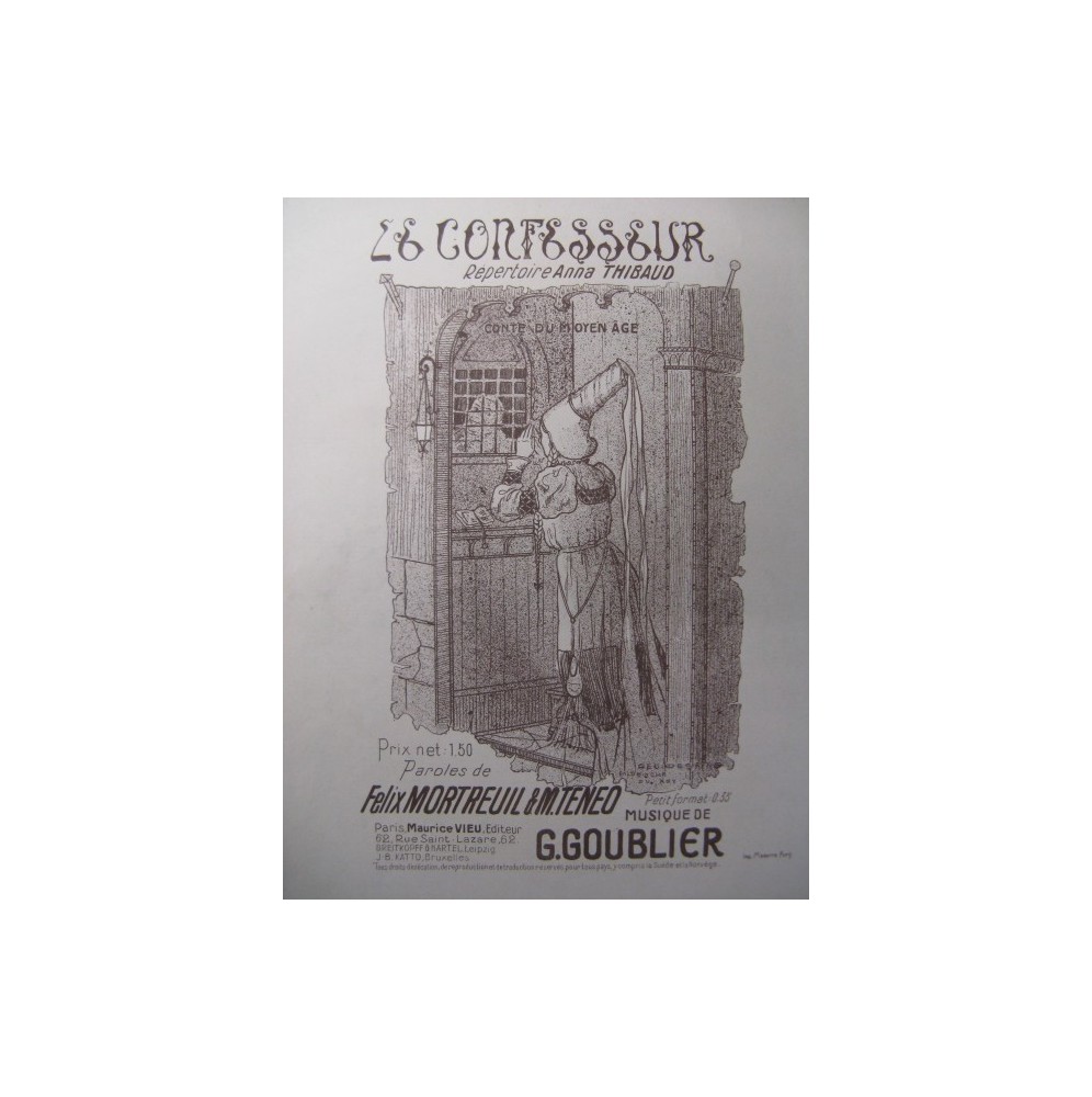 GOUBLIER G. Le Confesseur Chant Piano XIXe