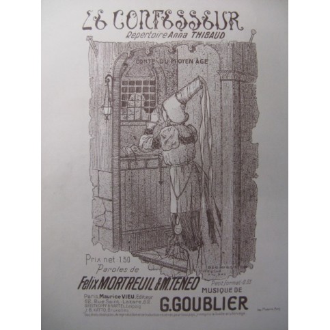 GOUBLIER G. Le Confesseur Chant Piano XIXe