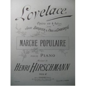 HIRSCHMANN Henri Marche Populaire Piano 1898