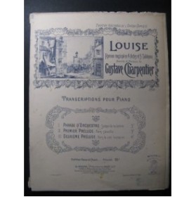 CHARPENTIER Gustave Louise 2e Prélude Piano 1900
