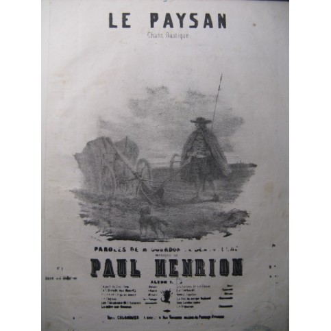 HENRION Paul Le Paysan Chant Piano XIXe