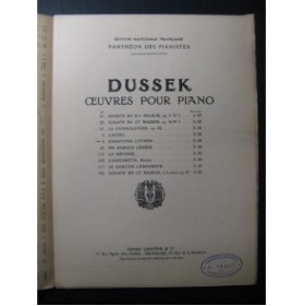 DUSSEK J. L. Chantons L'Hymen Piano