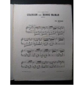 BÜSSER Fr. Chanson de Bonne Maman Piano 1881