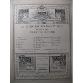 THOMÉ Francis Historiette Piano ca1880