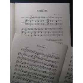 PORPORA Niccolo Menuet Violon Piano 1911