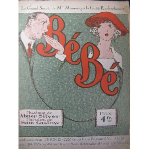SILVER Abner Bébé Chant Piano 1923