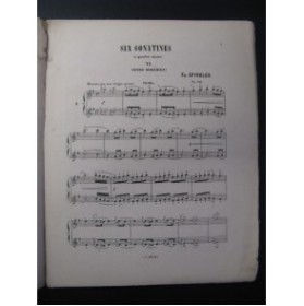 SPINDLER Fritz Sonatine No 6 Piano 4 mains 1863﻿﻿