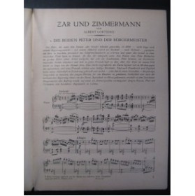 LORTZING Albert Zar und Zimmermann Piano ﻿