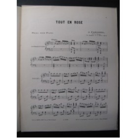 FARIGOUL J. Tout en Rose Burret Piano 1896