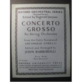 CORELLI Arcangelo Concerto Grosso Orchestre Cordes