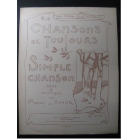 D'AMOR Pierre Simple Chanson Chant Piano