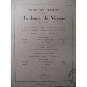 D'INDY Vincent Le Glas Piano 1921