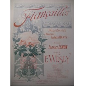 WESLY E. Fiançailles Chant Piano 1900