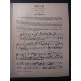 LORTZONG Albert Undine Opera Piano 1911