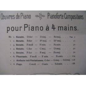 MOZART W. A. Oeuvres pour Piano 4 mains