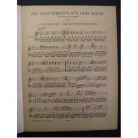 MOZART W. A. Die Entführung Aus Dem Serail Opera Piano 1918