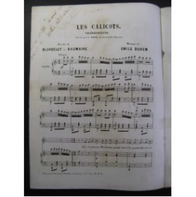 DUHEM Emile Les Calicots Dédicace Chant Piano XIXe