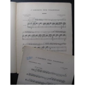 SAINT-SAËNS Camille Concerto n° 1 Violoncelle Piano 1909
