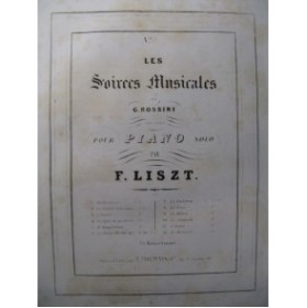 LISZT Franz La Danza de Rossini Piano ca1850