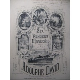 DAVID Adolphe La Cinquantaine Dédicace Piano 1890