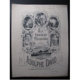 DAVID Adolphe La Cinquantaine Dédicace Piano 1890