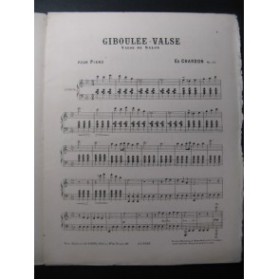 CHARDON Ed. Giboulée-Valse Piano XIXe