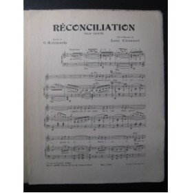 CLOSSET Louis Réconciliation Plumerau Chant Piano 1925