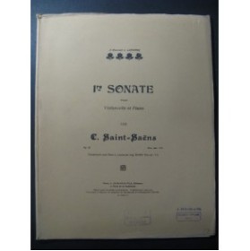 SAINT-SAËNS Camille Sonate No 1 Violoncelle Piano