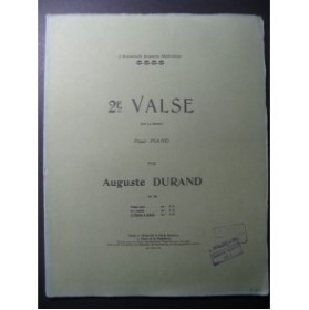 DURAND Auguste Valse No 2 Piano 4 mains 1913