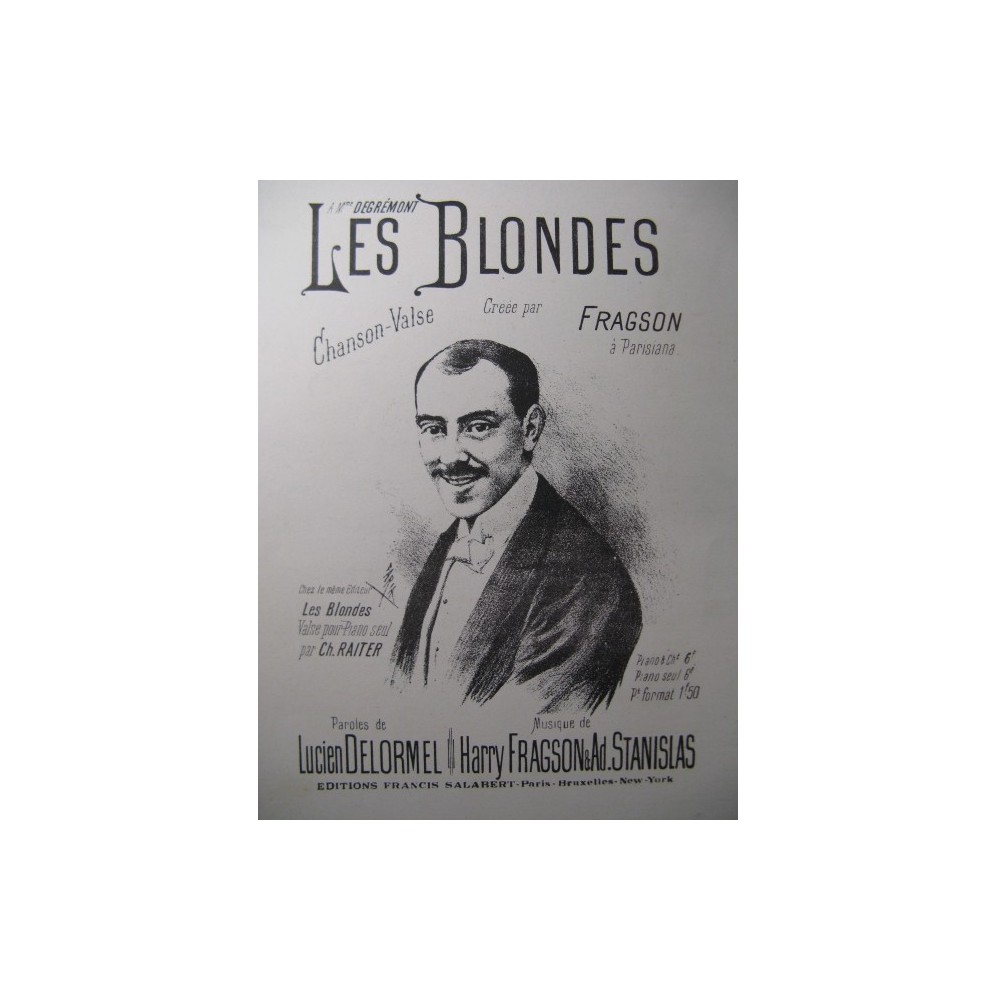 FRAGSON CHRISTINÉ Les Blondes Chant Piano 1930