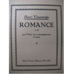VIEUXTEMPS Henri Romance Violon Piano