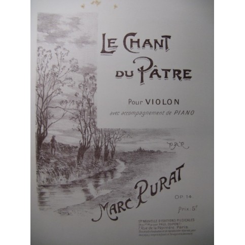 PURAT Marc Le Chant du Pâtre Violon Piano