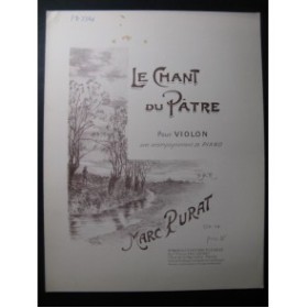 PURAT Marc Le Chant du Pâtre Violon Piano