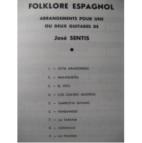 SENTIS José Folklore Espagnol Guitare 1965