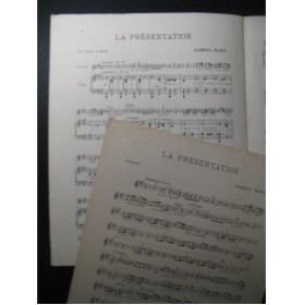 GABRIEL MARIE La Présentation Violon Piano 1921