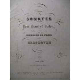 BEETHOVEN Sonate op. 23 Violon Piano ca1840