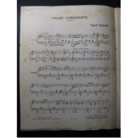 CARLSON Sigurd Valse Caressante Piano 1908