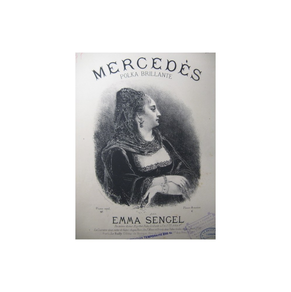 SENGEL Emma Mercedes Piano ca1870