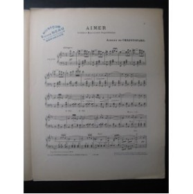 DE CRISTOFARO Albert Aimer Piano 1906
