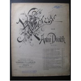 DVORAK Anton Humoreske Violoncelle Piano 1909