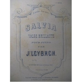 LEYBACH J. Salvia Piano XIXe